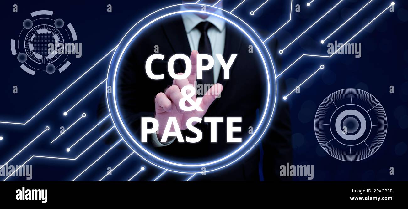 Text caption presenting Copy Paste, Word for an imitation, transcript ...