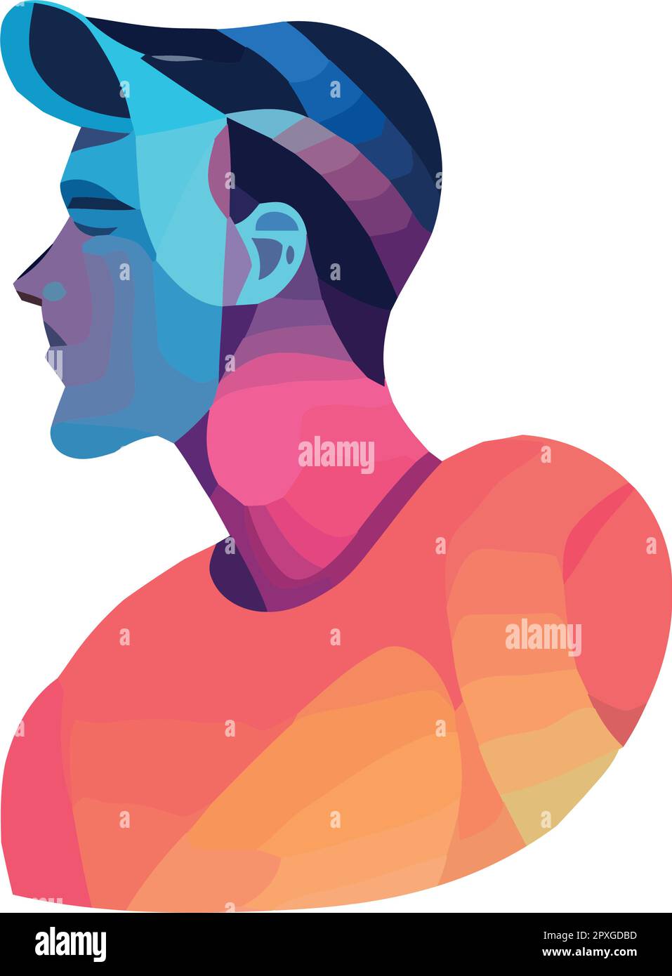 Abstract silhouette of a young man Stock Vector Image & Art - Alamy