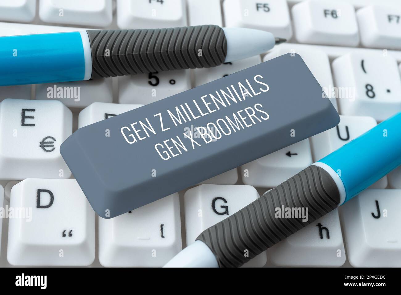 Inspiration showing sign Gen Z Millennials Gen X Boomers, Concept