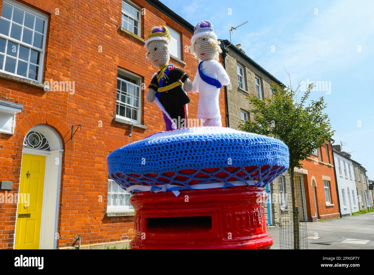 Bridport, Dorset, UK. 2nd May 2023. A King Charles III and Queen