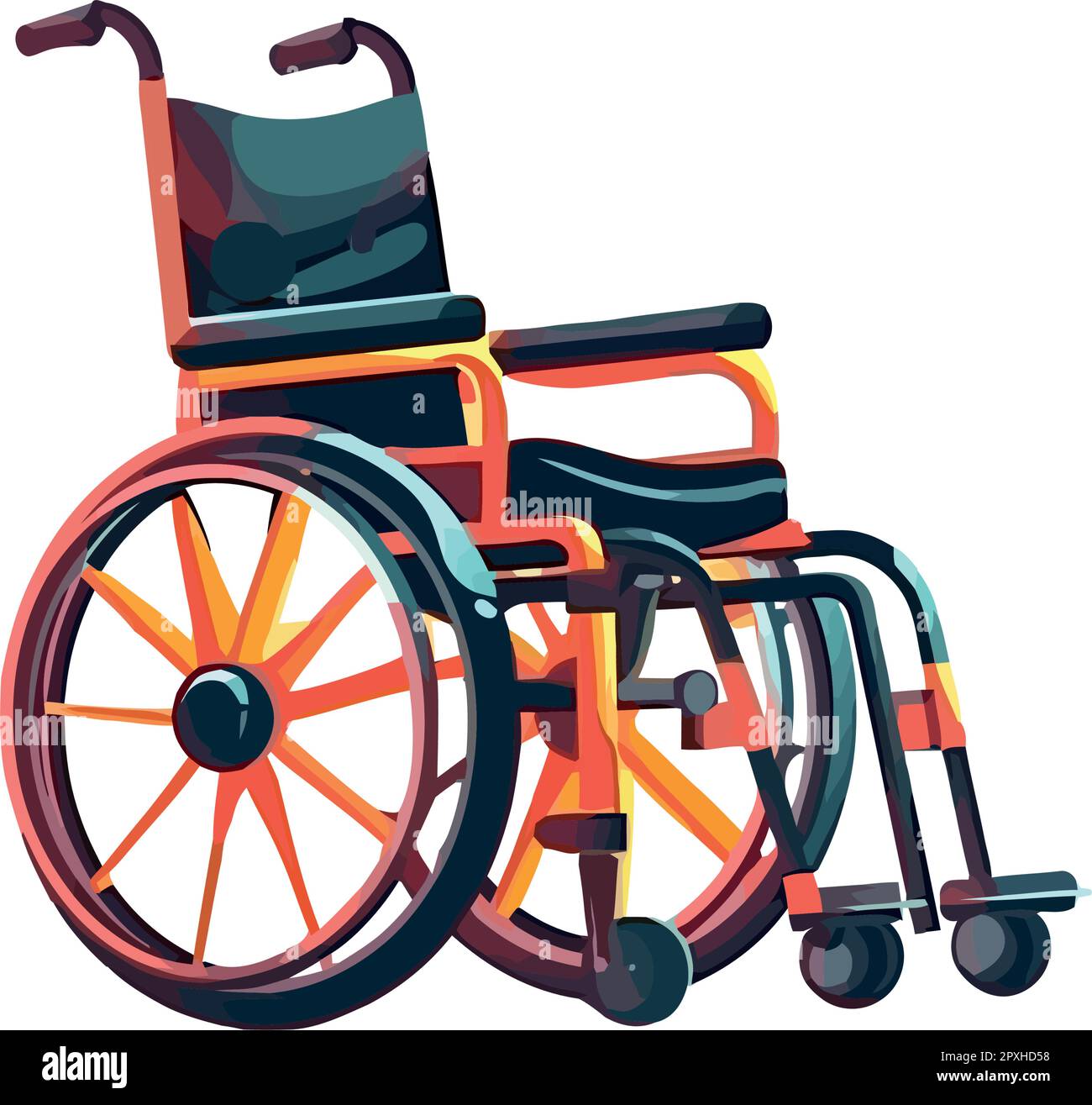 Wheelchair wheeled in as transportation for patient Stock Vector Image