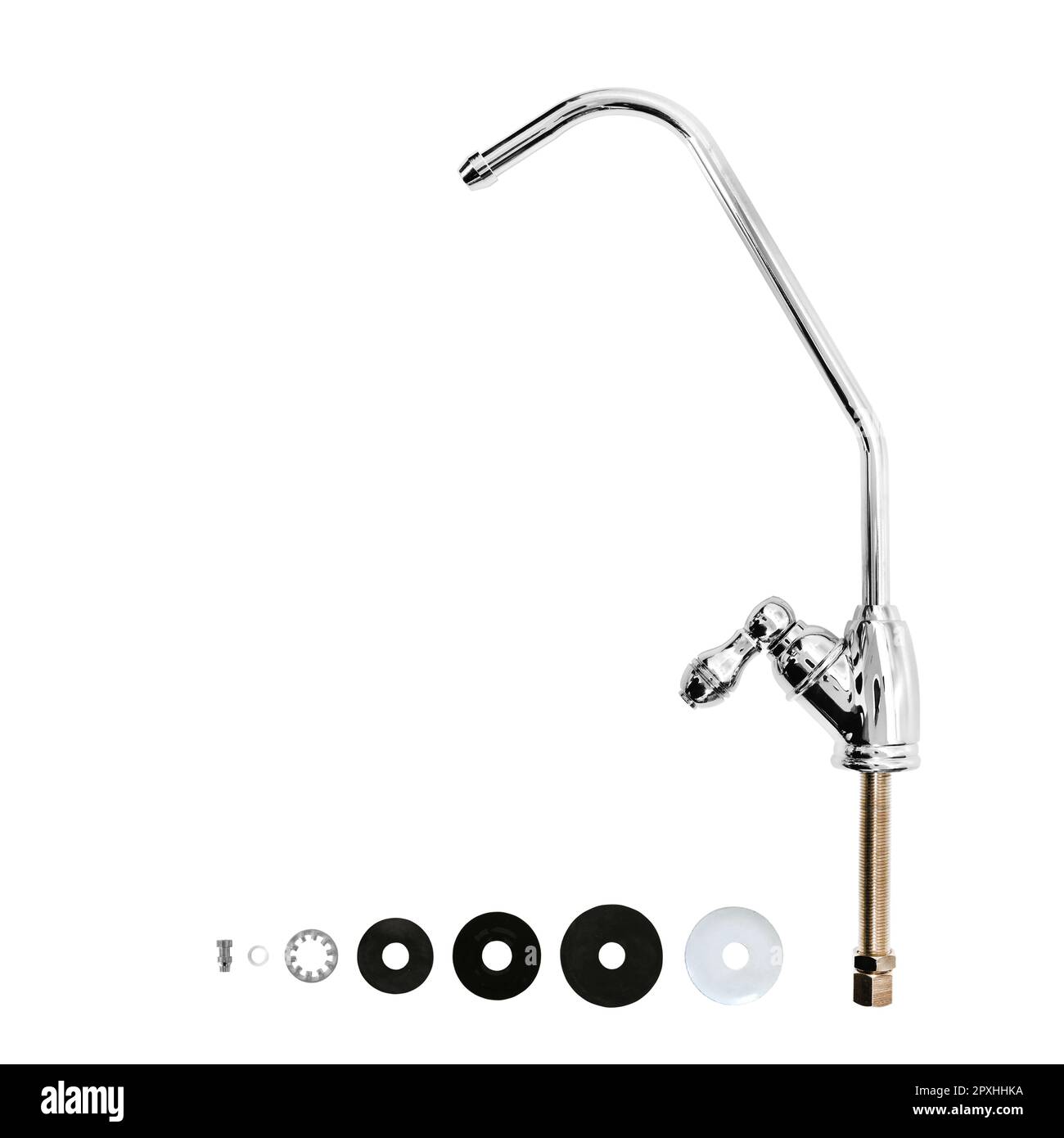 Carbon water filter faucet isolated over white Stock Photo Alamy