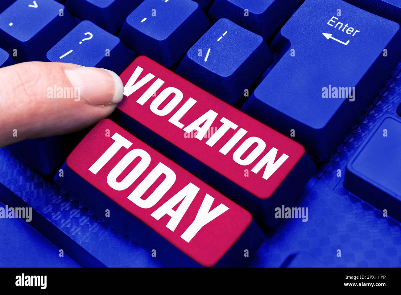 Hand writing sign Violation, Word Written on an infringement of