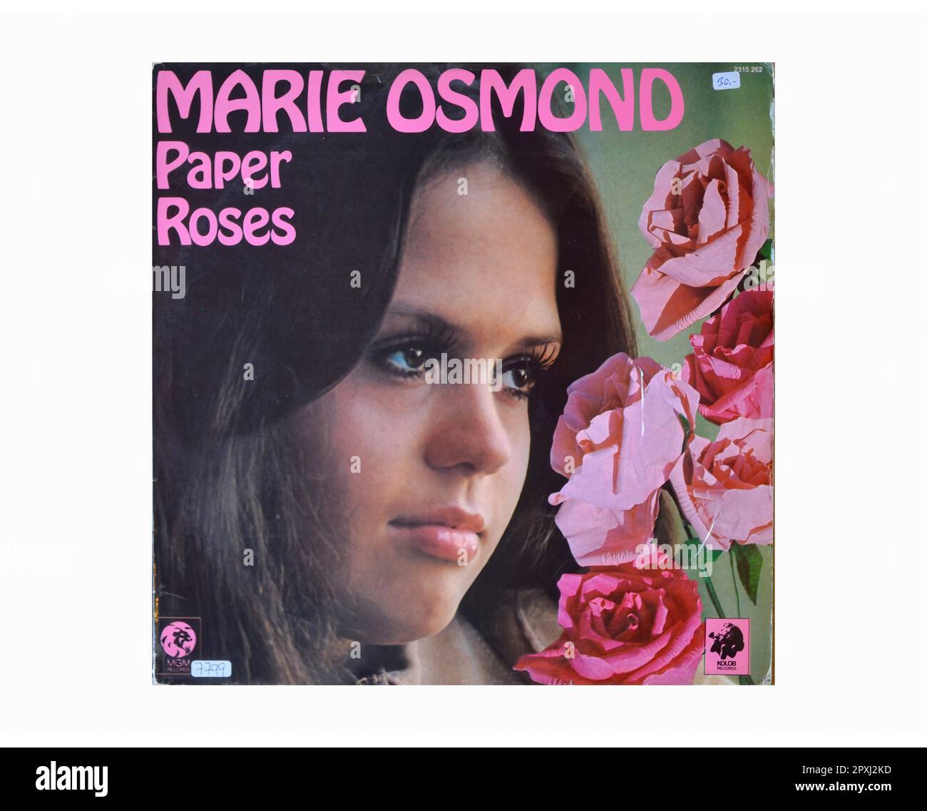 Marie Osmond Paper Roses Vintage L.P Music Vinyl Record Stock Photo
