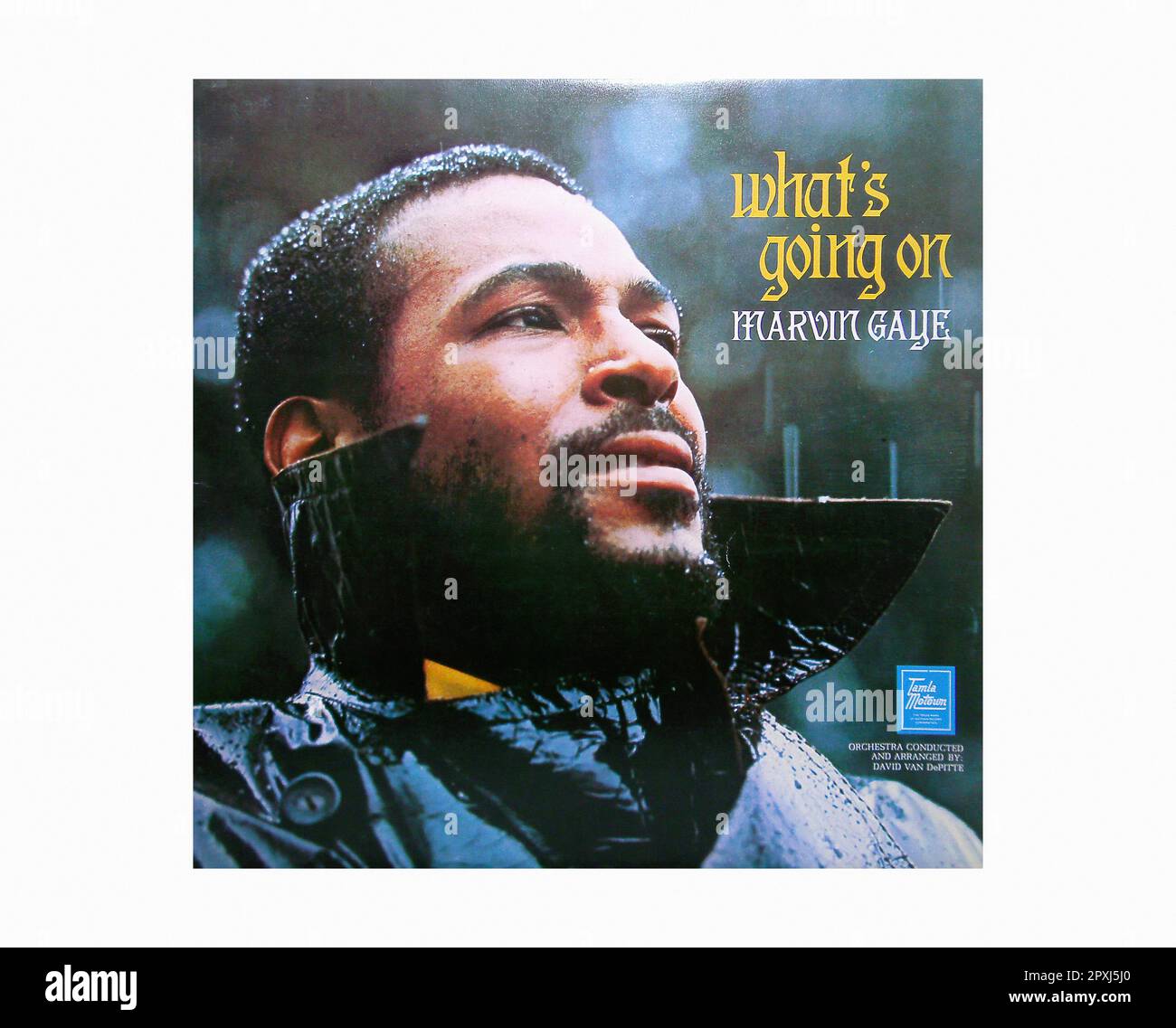 Marvin Gaye - What's Going On [1971] - Vintage Vinyl Record Sleeve Stock Photo