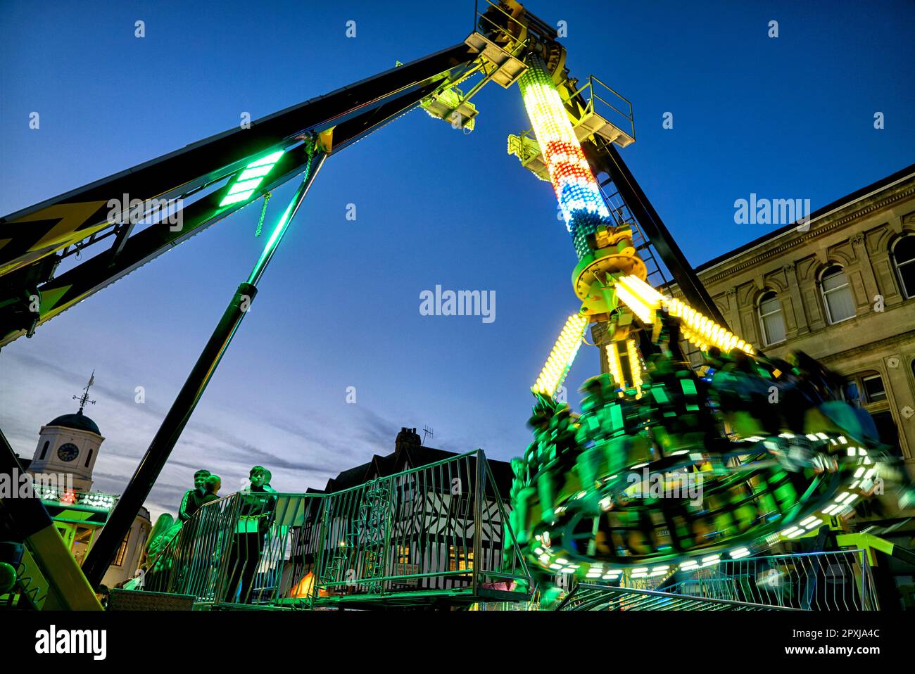 Fairground Rides High Rides spin around hi-res stock photography and images - Alamy