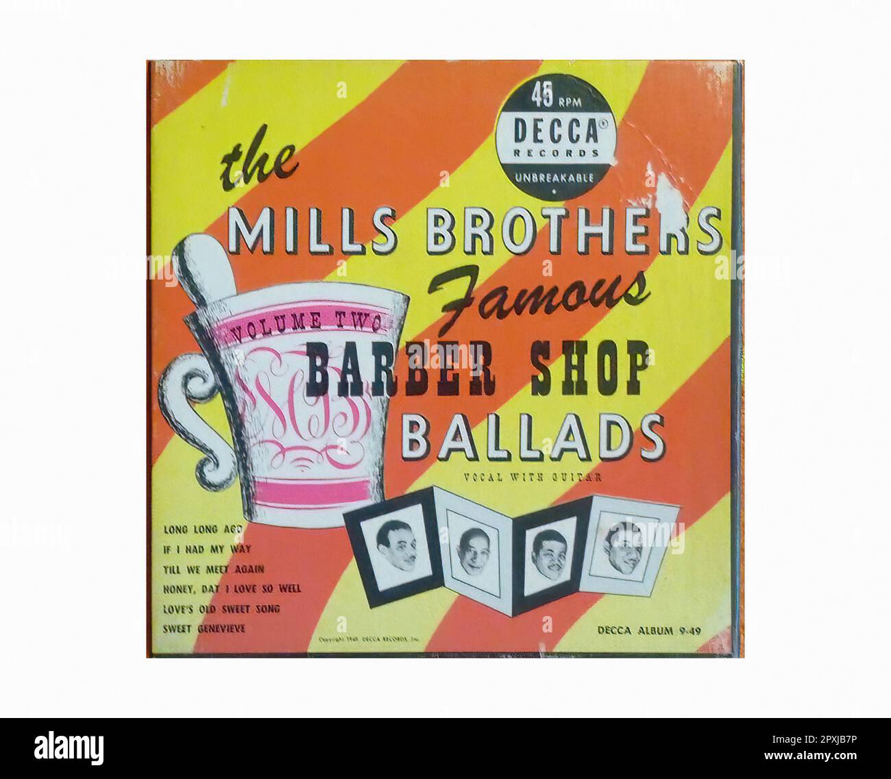Mills Brothers 1950 02 Vintage 45 R.P.M Music Vinyl Record Stock