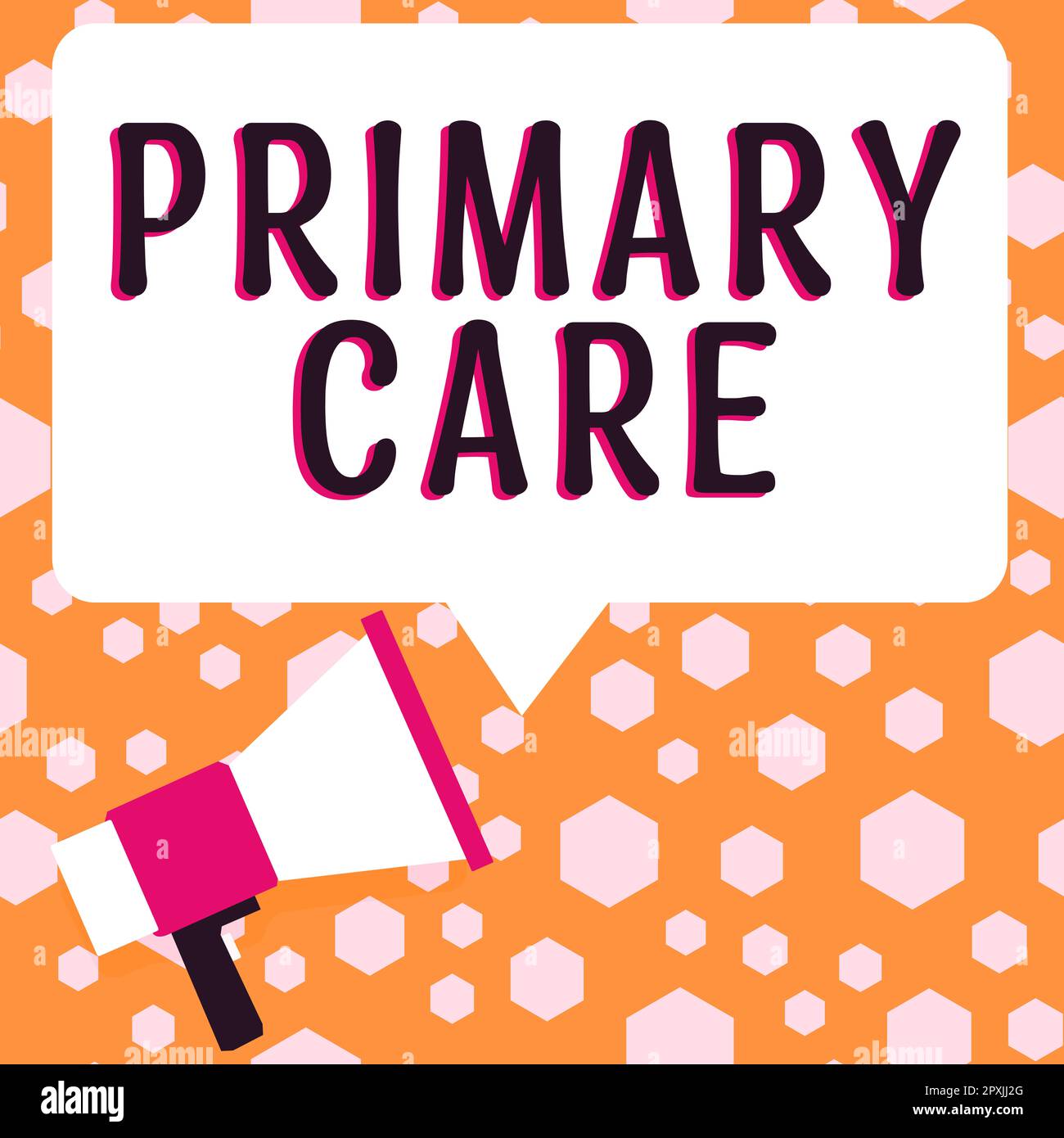 Writing displaying text Primary Care, Word for health care provided by