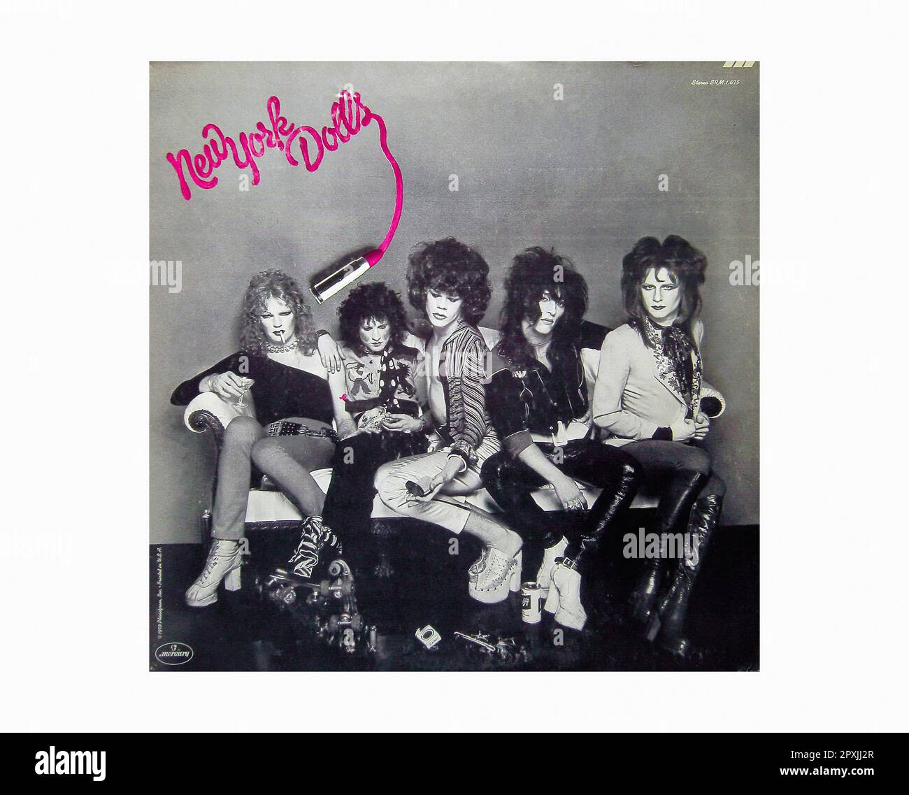 New York Dolls [1973] 00002 - Vintage Vinyl Record Sleeve Stock Photo