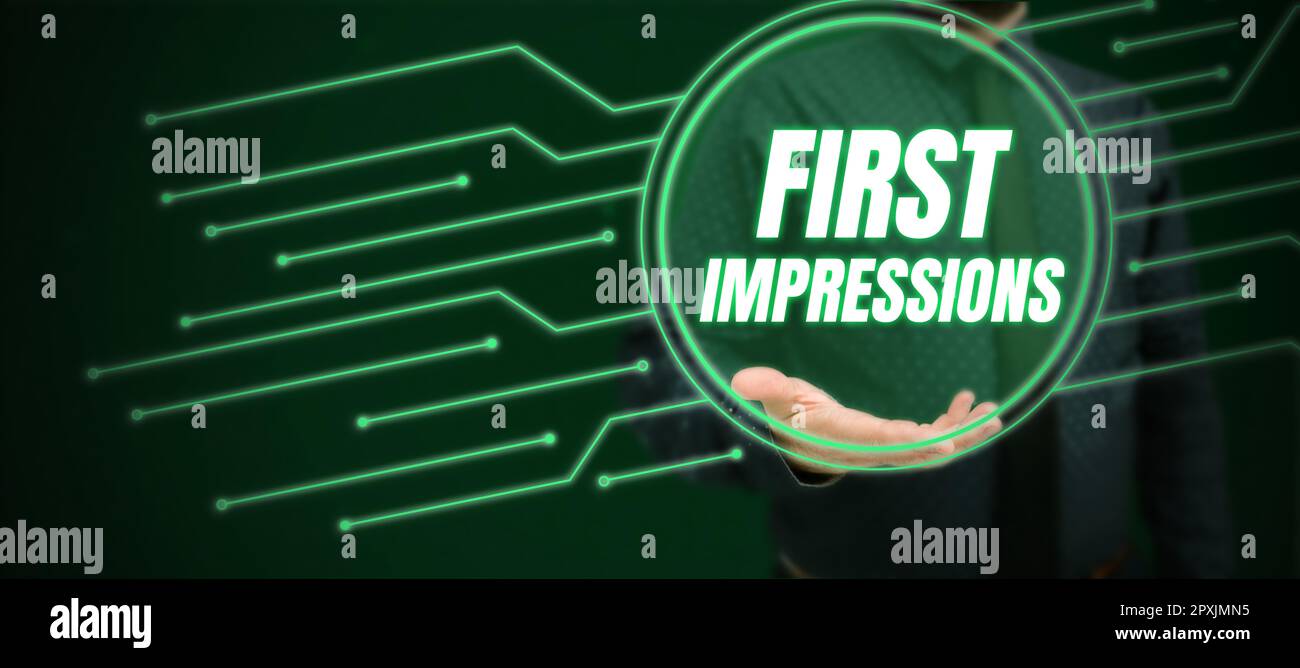 Conceptual display First Impressions, Conceptual photo What a person ...