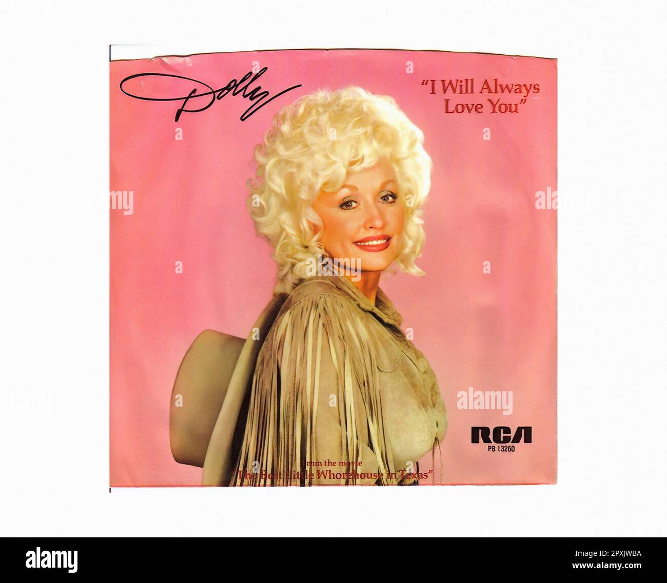 Parton Dolly - 1982 07 A - Vintage 45 R.P.M Music Vinyl Record Stock Photo