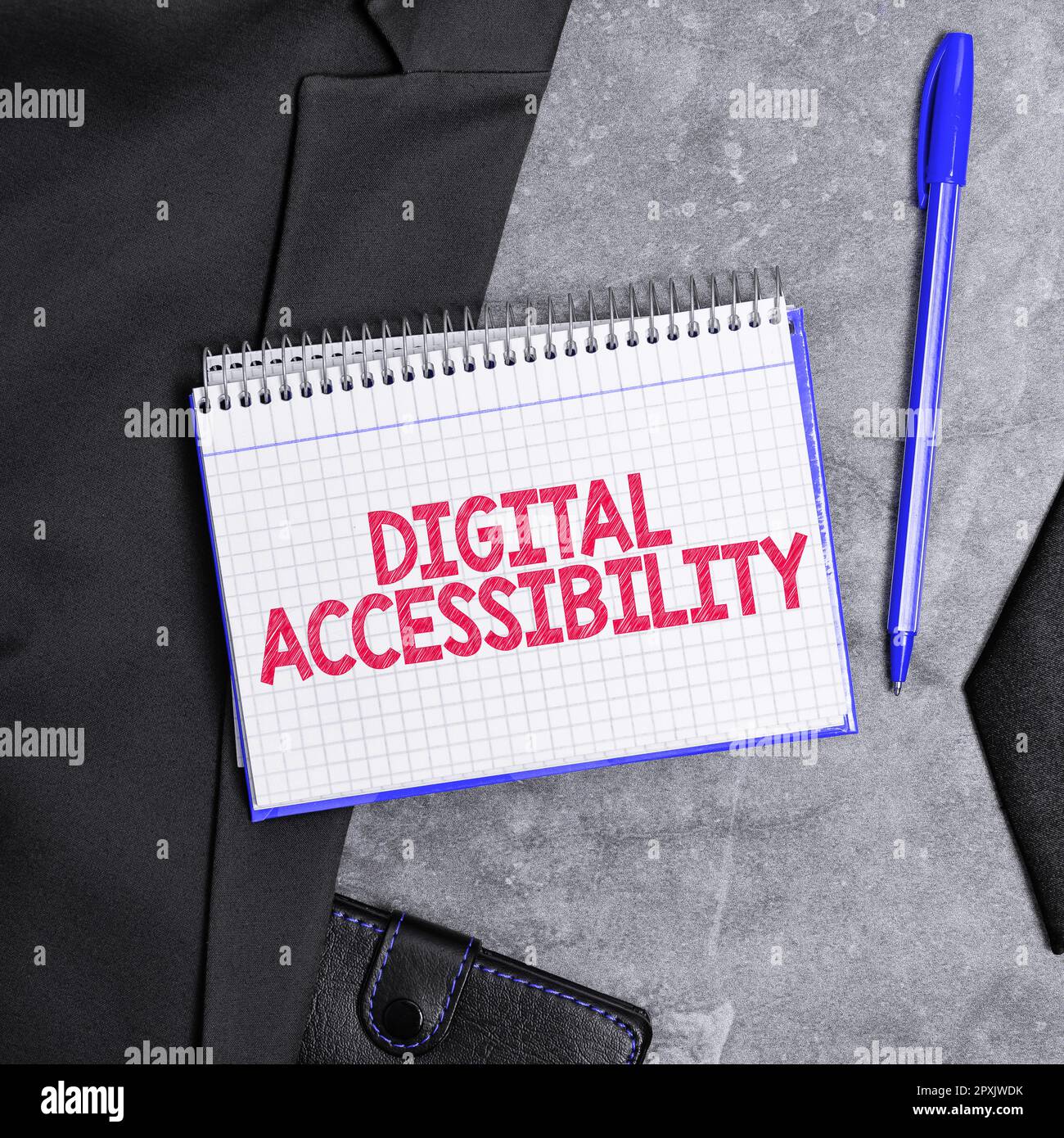 Text caption presenting Digital Accessibility, Business idea electronic technology that generates stores and processes data Stock Photo