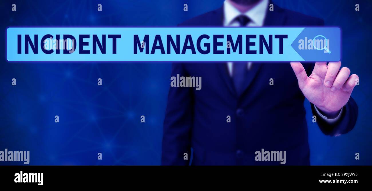 Conceptual display Incident Management, Word Written on Process to ...