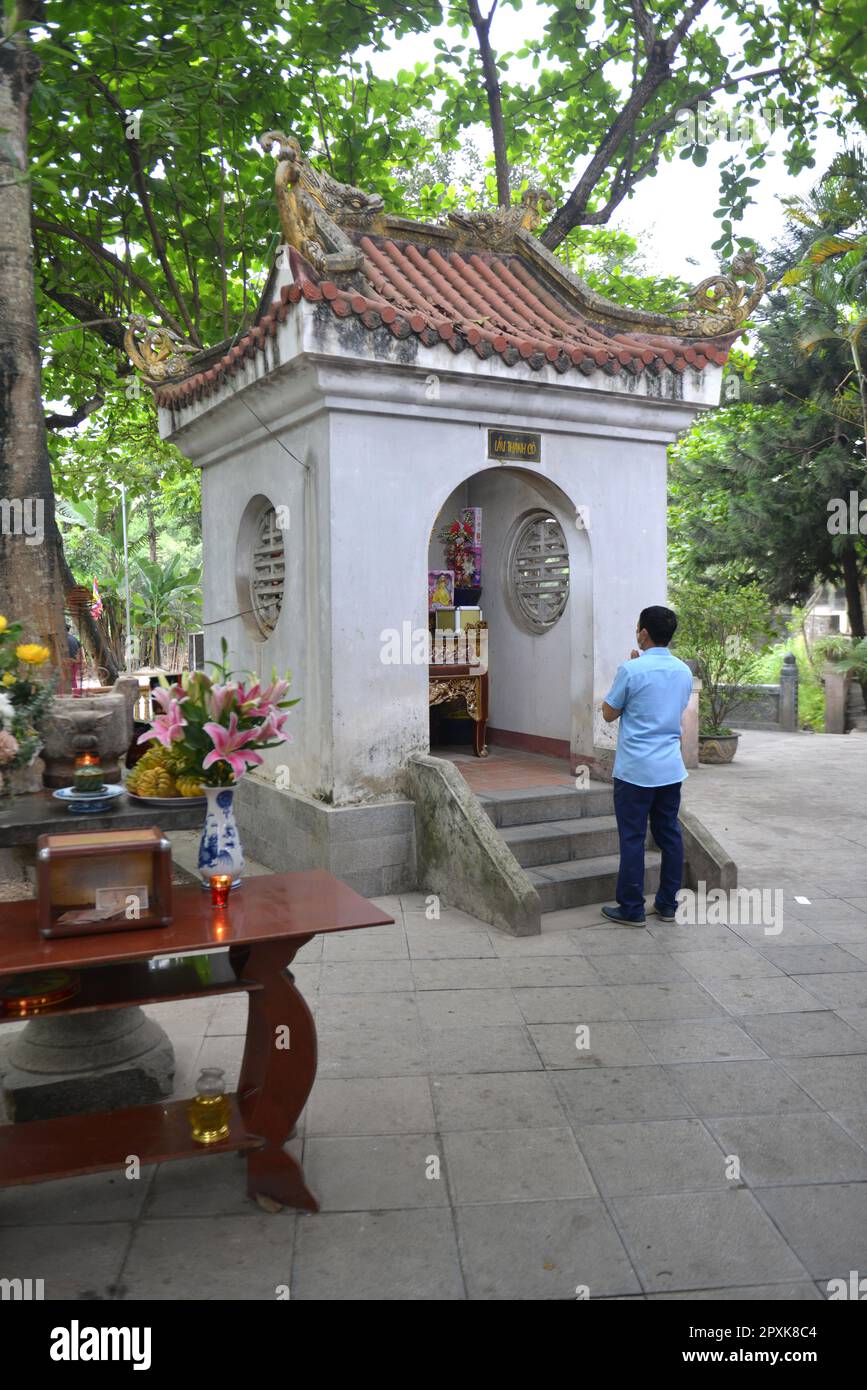 Vietnamese people come to the temple to pray for the matriarchal ritual