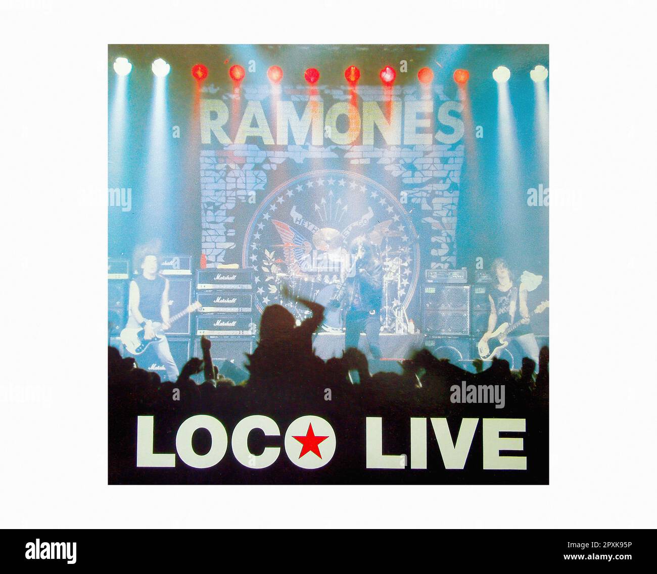 Ramones Loco Live 1991 Vintage Vinyl Record Sleeve Stock Photo