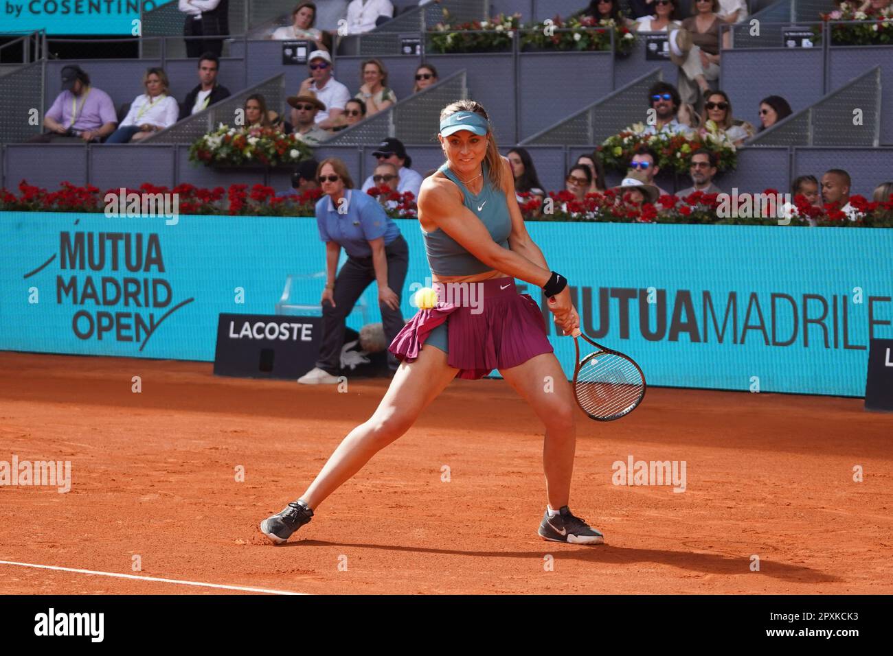 Madrid, Spain. 29th Apr, 2023. Paula Badosa vs Coco Gauff Masters Series Mutua Madrid Open