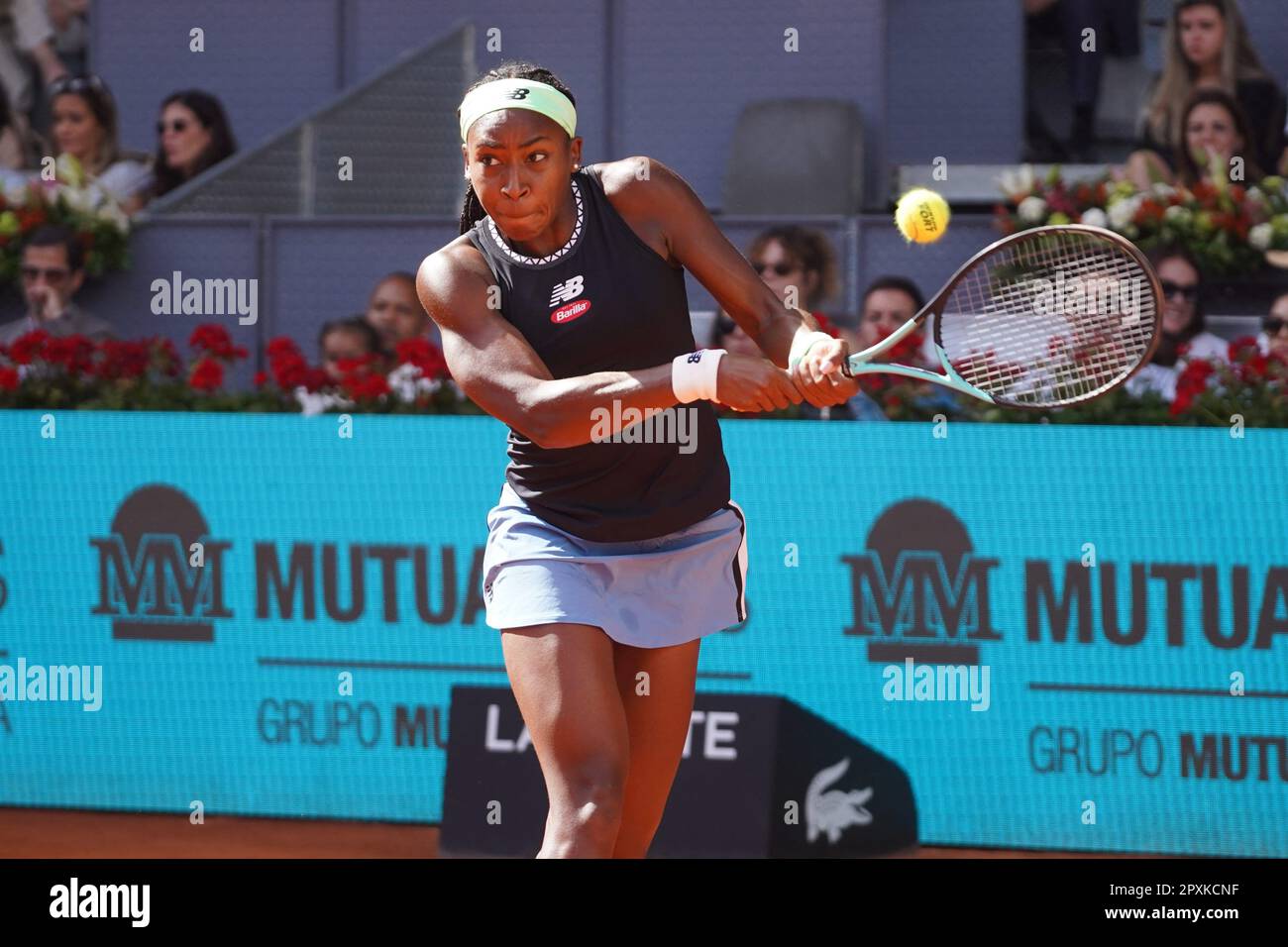 Madrid, Spain. 29th Apr, 2023. Paula Badosa vs Coco Gauff Masters Series Mutua Madrid Open