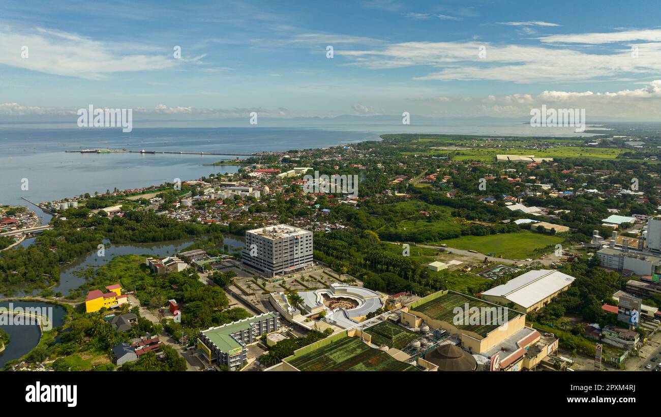 Aerial view of city of Bacolod It is the capital of the province of Negros Occidental, Philippines. Stock Photo