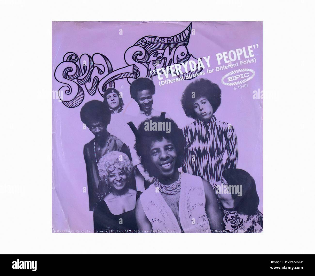 Sly & Family Stone - 1968 11 A - Vintage 45 R.P.M Music Vinyl Record Stock Photo