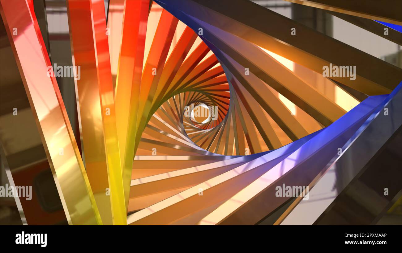 Organic Tunnel 3d Abstract Tunnel Glowing Neon Ring Light In Tunnel