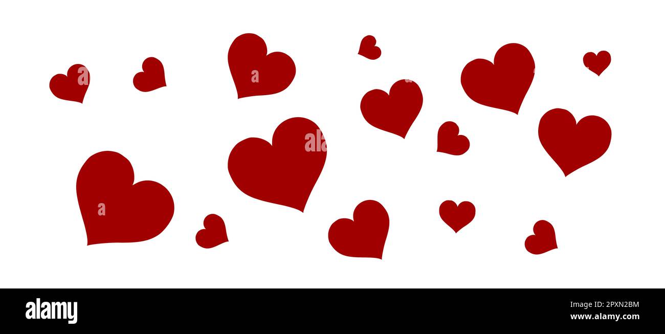 Valentine. Red heart shape on white background. Isolate Stock Photo - Alamy