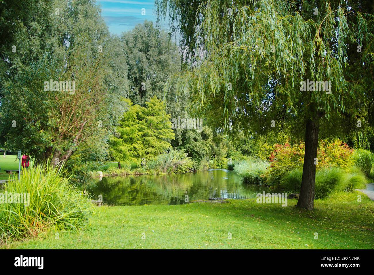 The Wertwiesen Park in Heilbronn, Germany, Europe Stock Photo Alamy