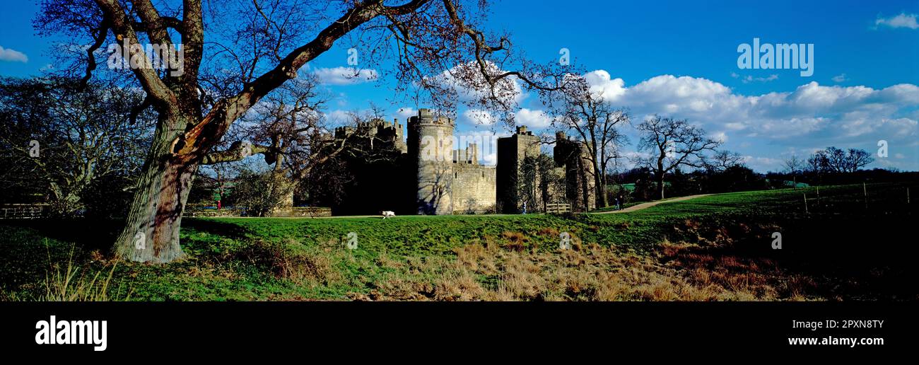 England. East Sussex. Bodiam Castle. Stock Photo