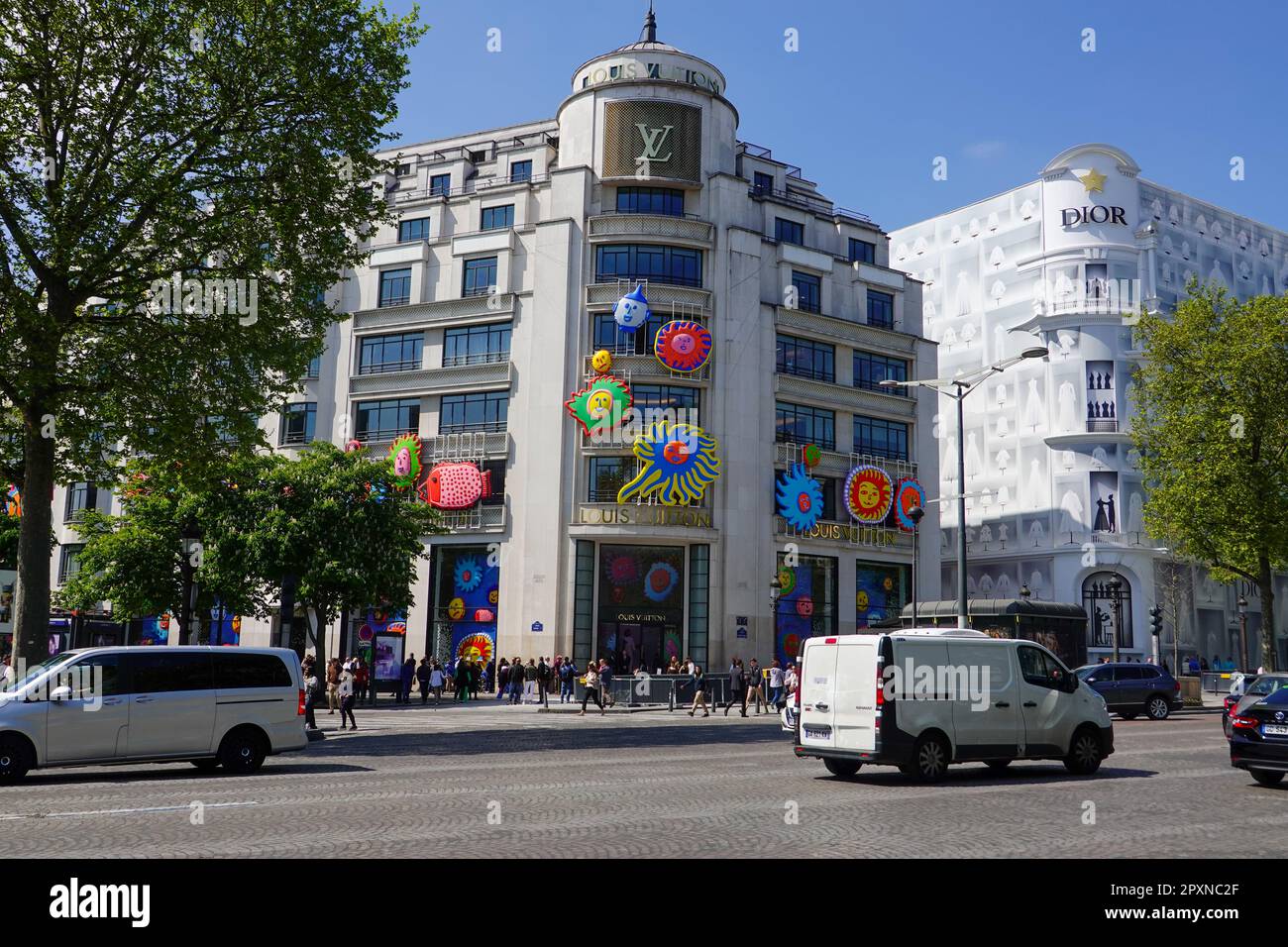 The Louis Vuitton flagship retail store on the Champs Elysees in Paris  Stock Photo - Alamy