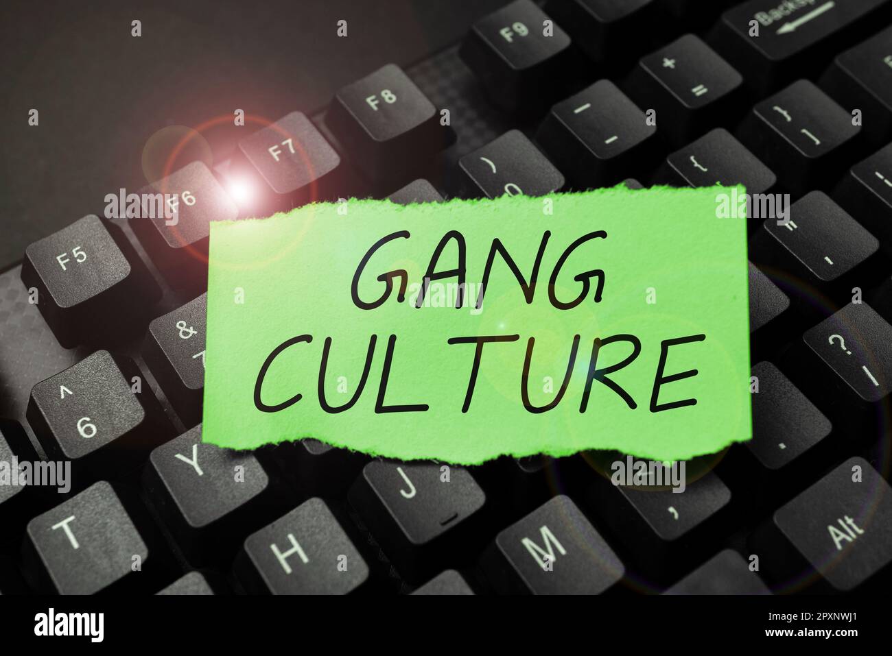 Sign displaying Gang Culture, Business overview particular organization