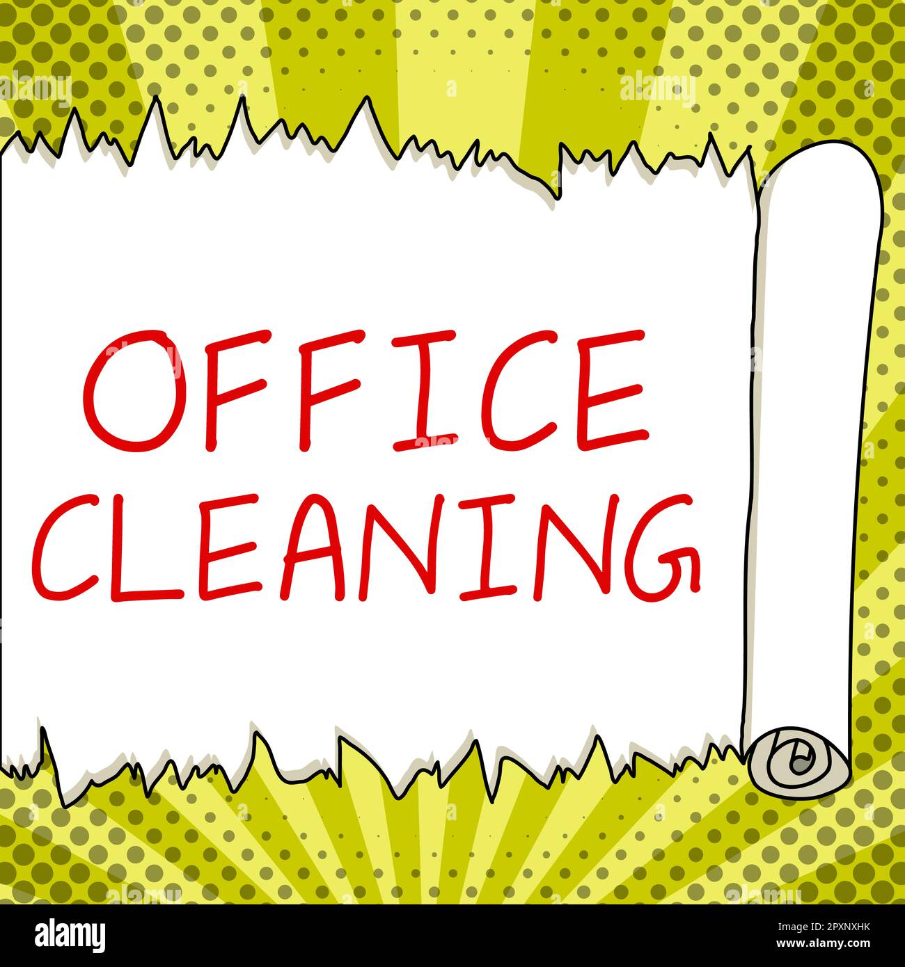 Text caption presenting Office Cleaning, Conceptual photo the action or