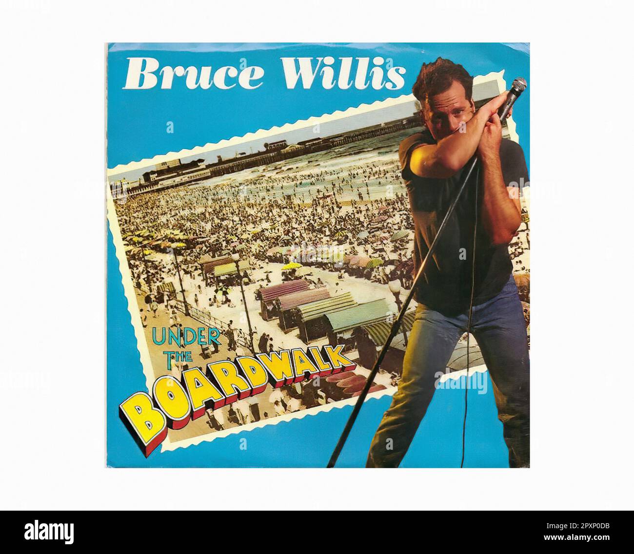 Willis Bruce - 1987 06 A - Vintage 45 R.P.M Music Vinyl Record Stock Photo