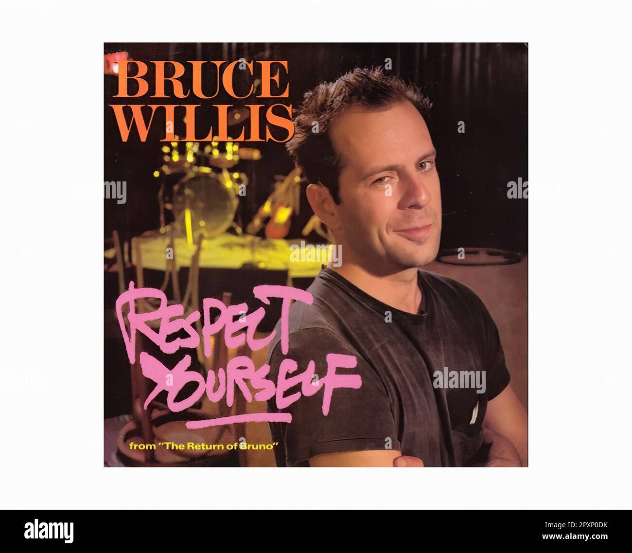 Willis Bruce - 1987 A - Vintage 45 R.P.M Music Vinyl Record Stock Photo