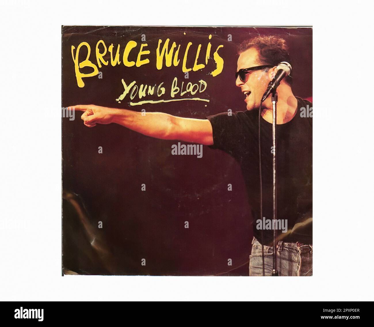 Willis Bruce - 1987 04 A - Vintage 45 R.P.M Music Vinyl Record Stock Photo