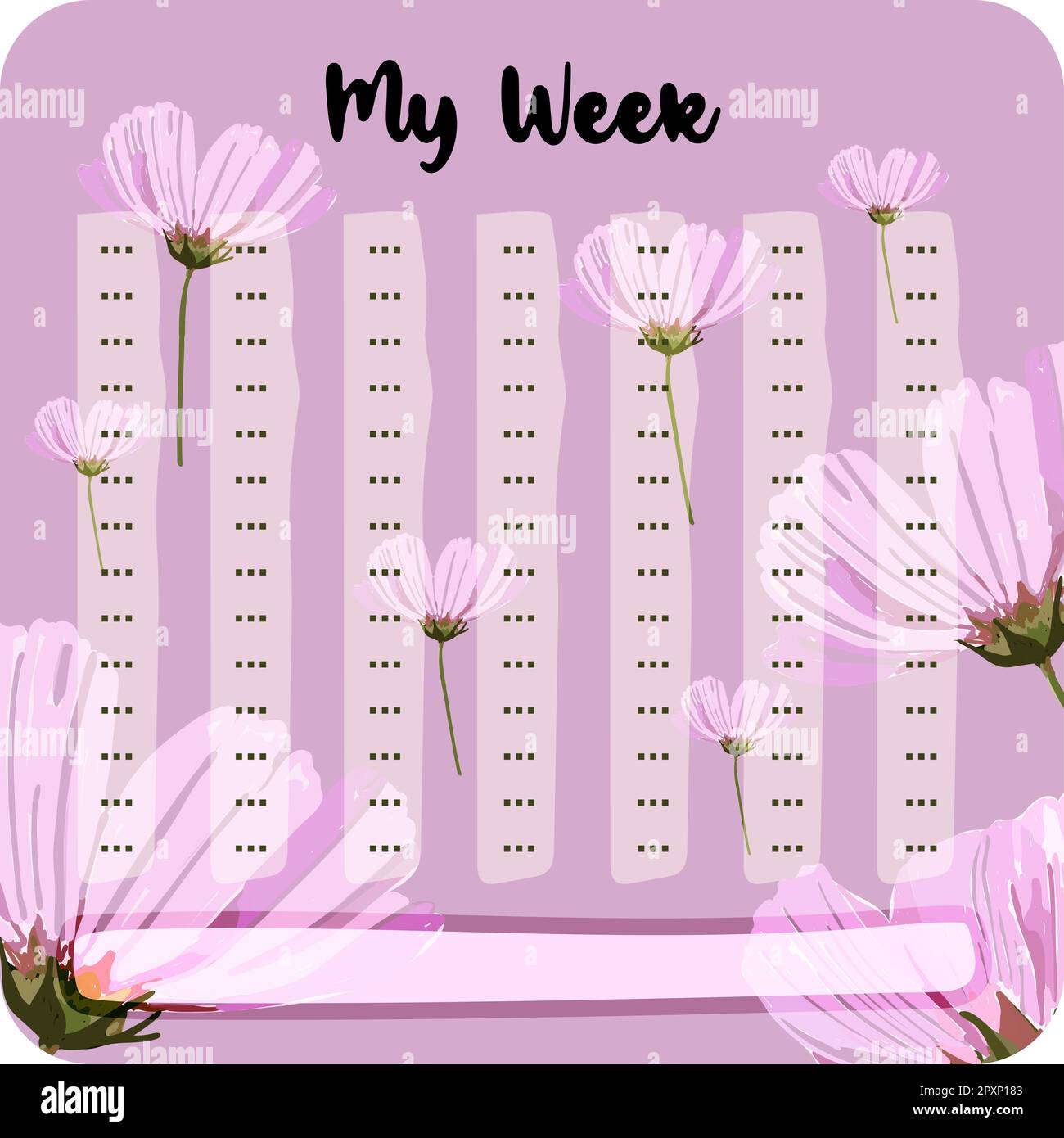 Template for agenda, schedule, planners, checklists, bullet journal