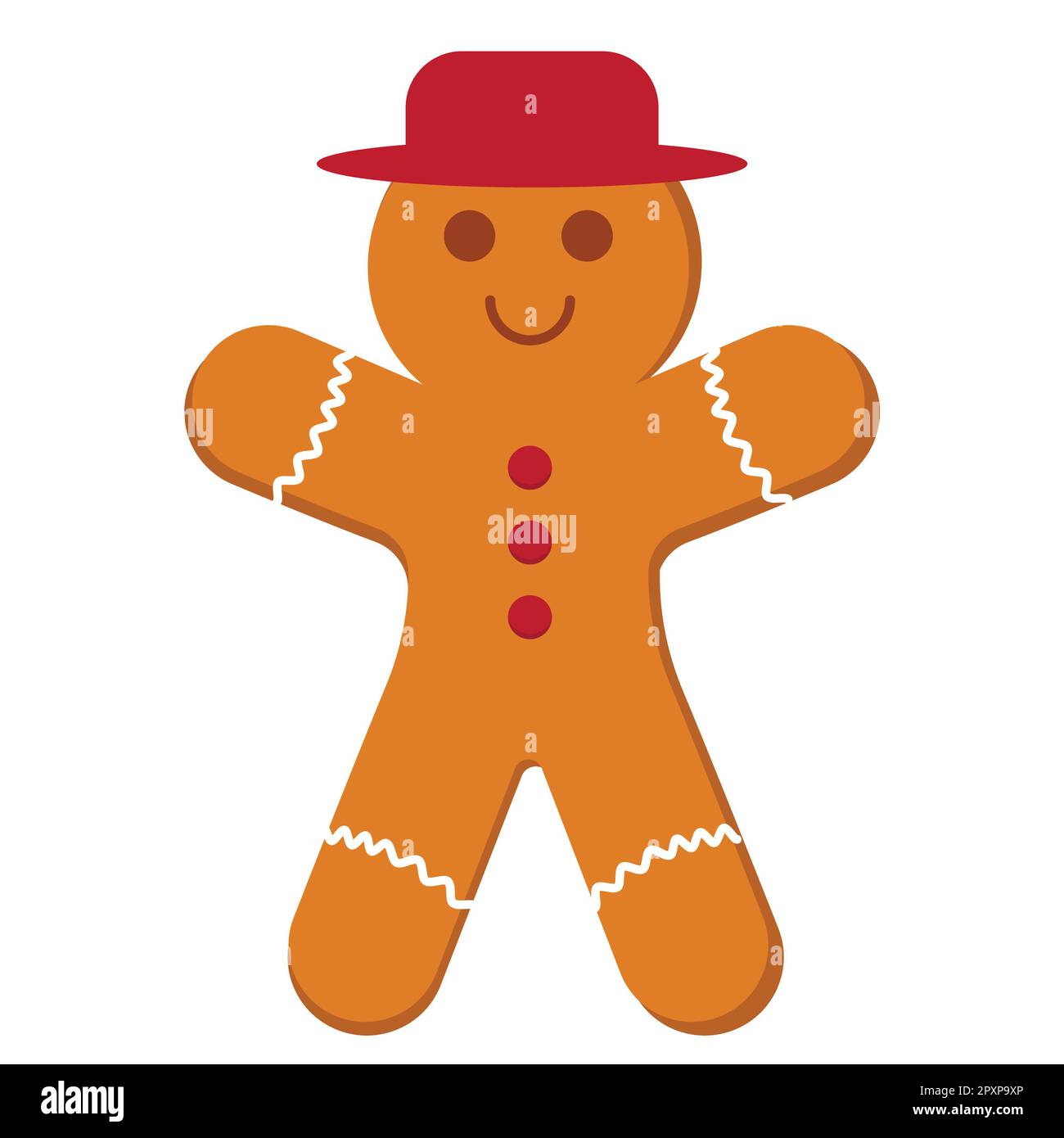 gingerbread man isolated on white, Cute Christmas ginger breadman ...