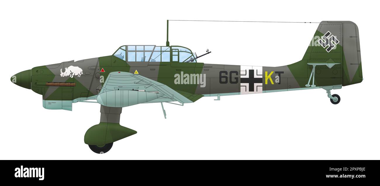 Junkers Ju 87R of the 6/StG 1, beginning of 1941 Stock Photo