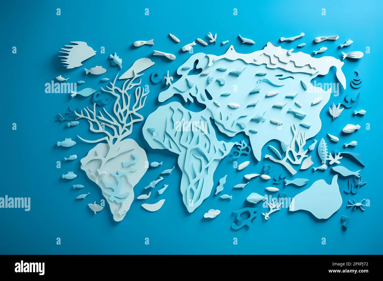 Map of coral reefs hi-res stock photography and images - Alamy