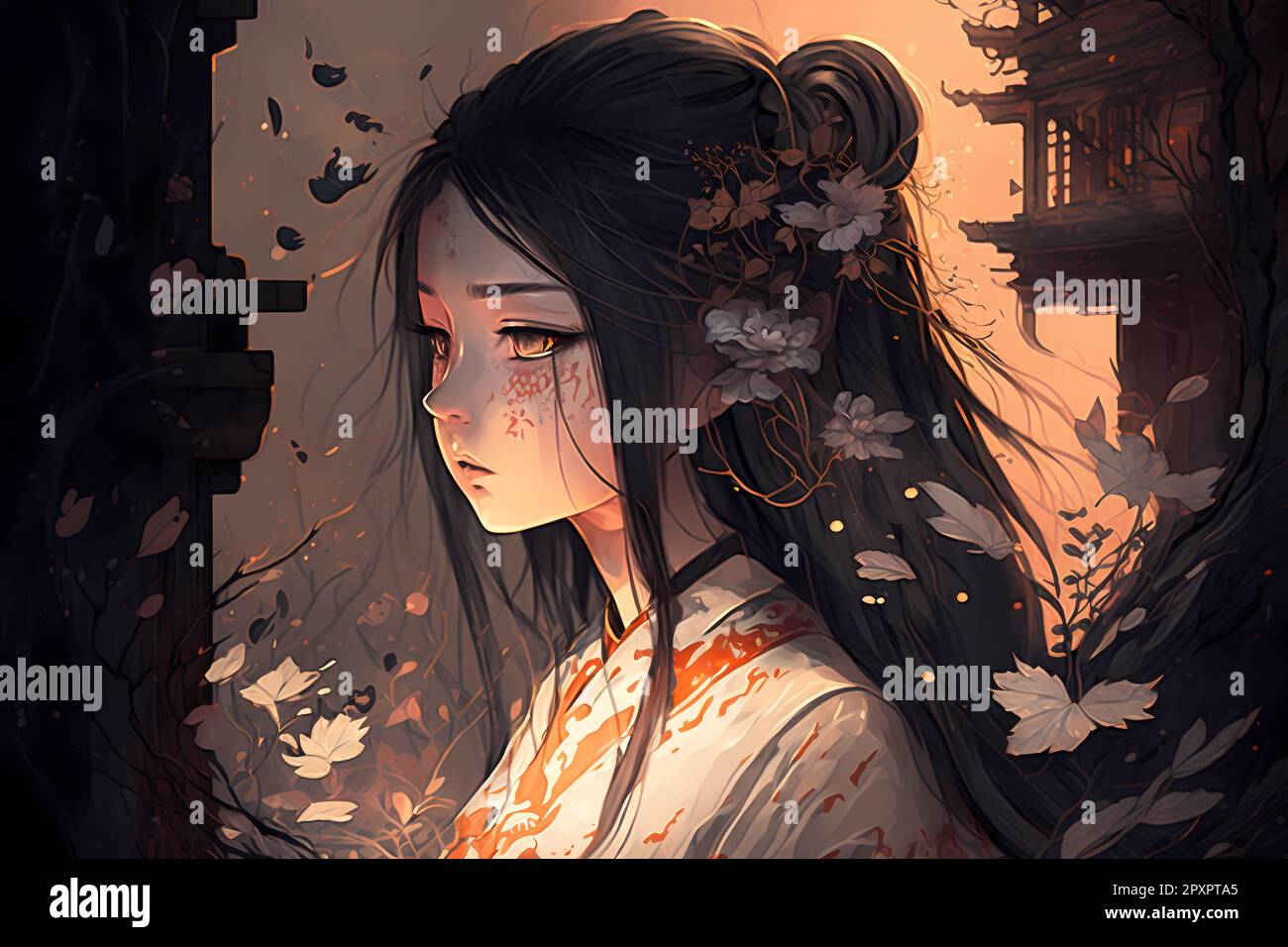 Sad anime hi-res stock photography and images - Alamy, foto de perfil sad 