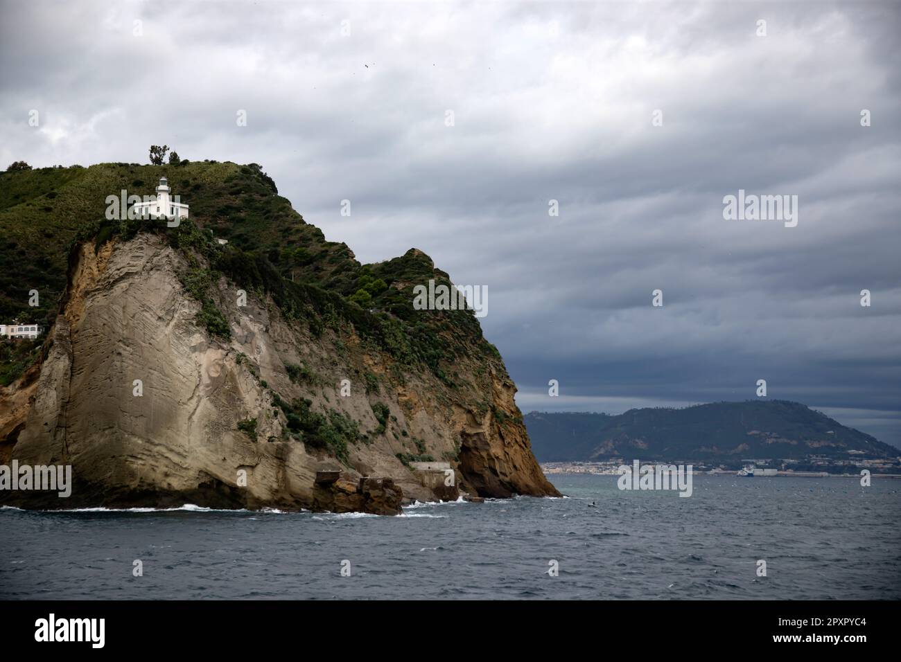 Capo Miseno and its lighthouse that marks the northwestern limit of the