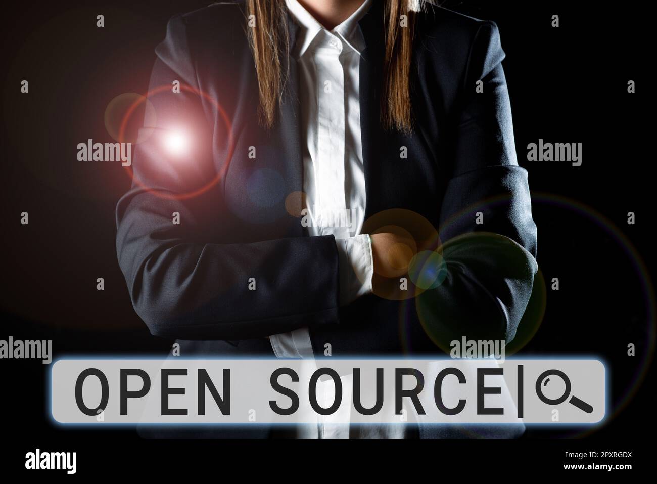 Handwriting text Open Source, Internet Concept denoting software which original source code freely available Stock Photo