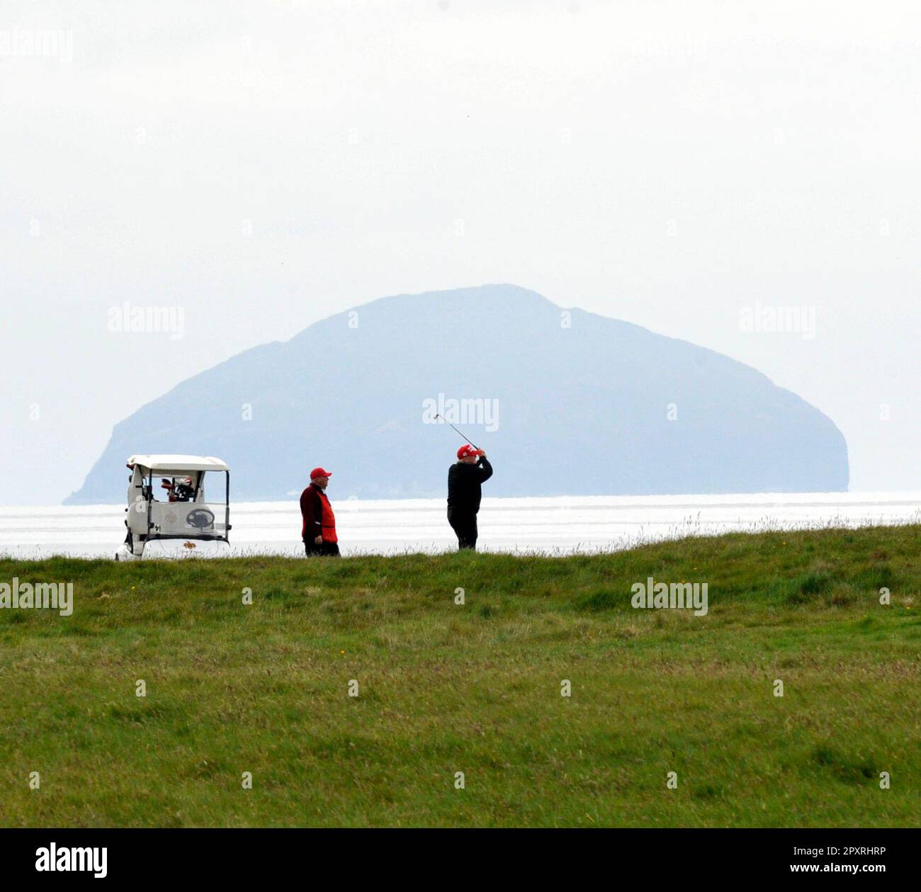 Turnberry, Ayrshire, Scotland, UK. 2nd May, 2023. Ex President Donald Trump visits Trump Turnberry for a round of golf on 02/05/23 Credit: CDG/Alamy Live News Stock Photo