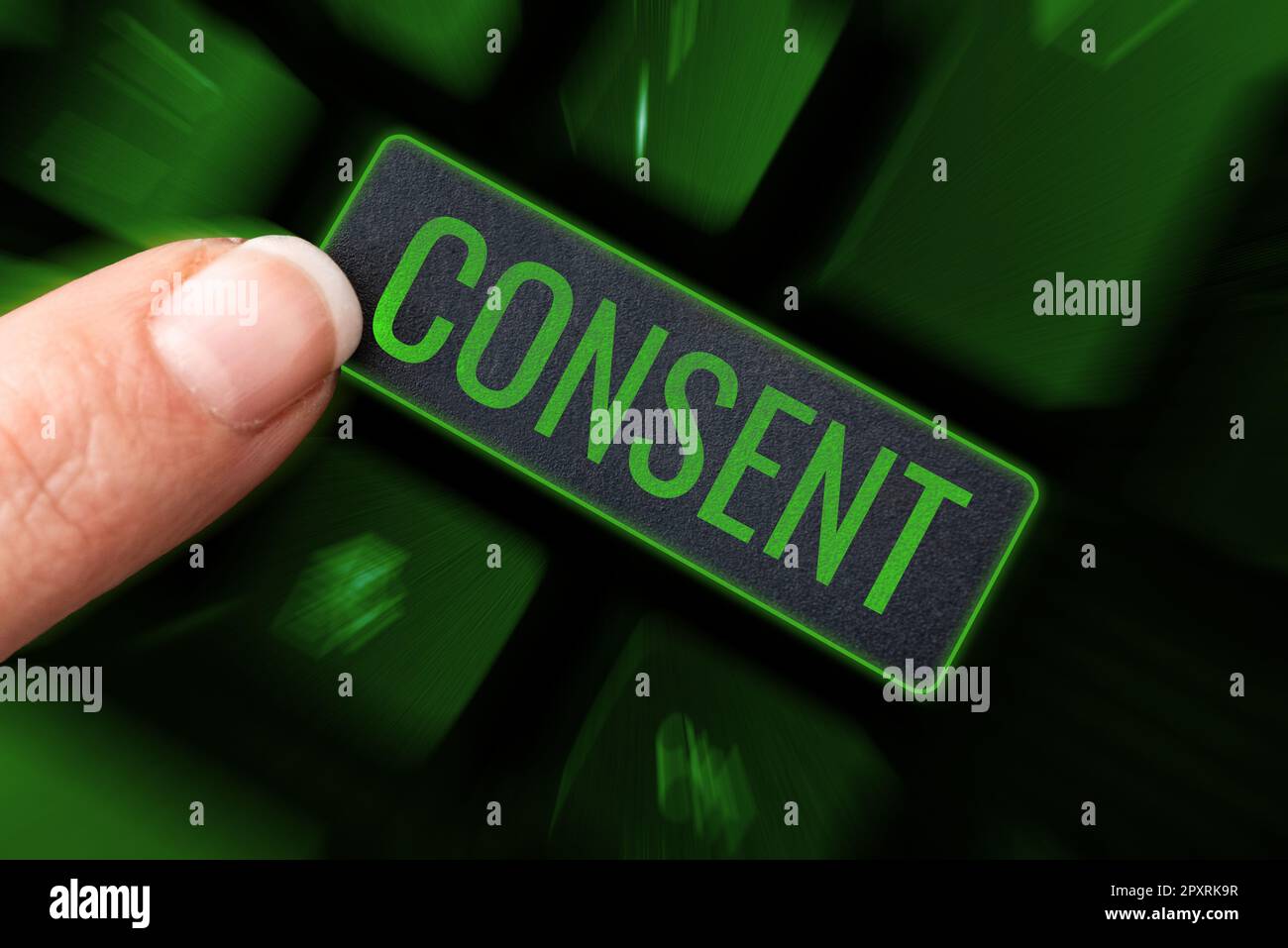 Text Sign Showing Consent Word For General Agreement About Particular