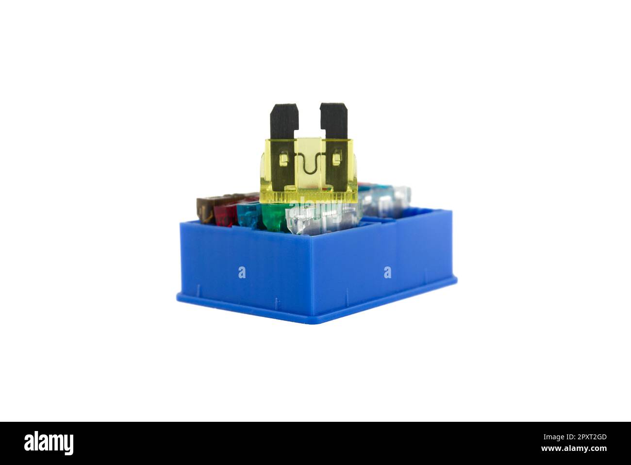 Bladetype automotive fuses with open circuit used to protect the