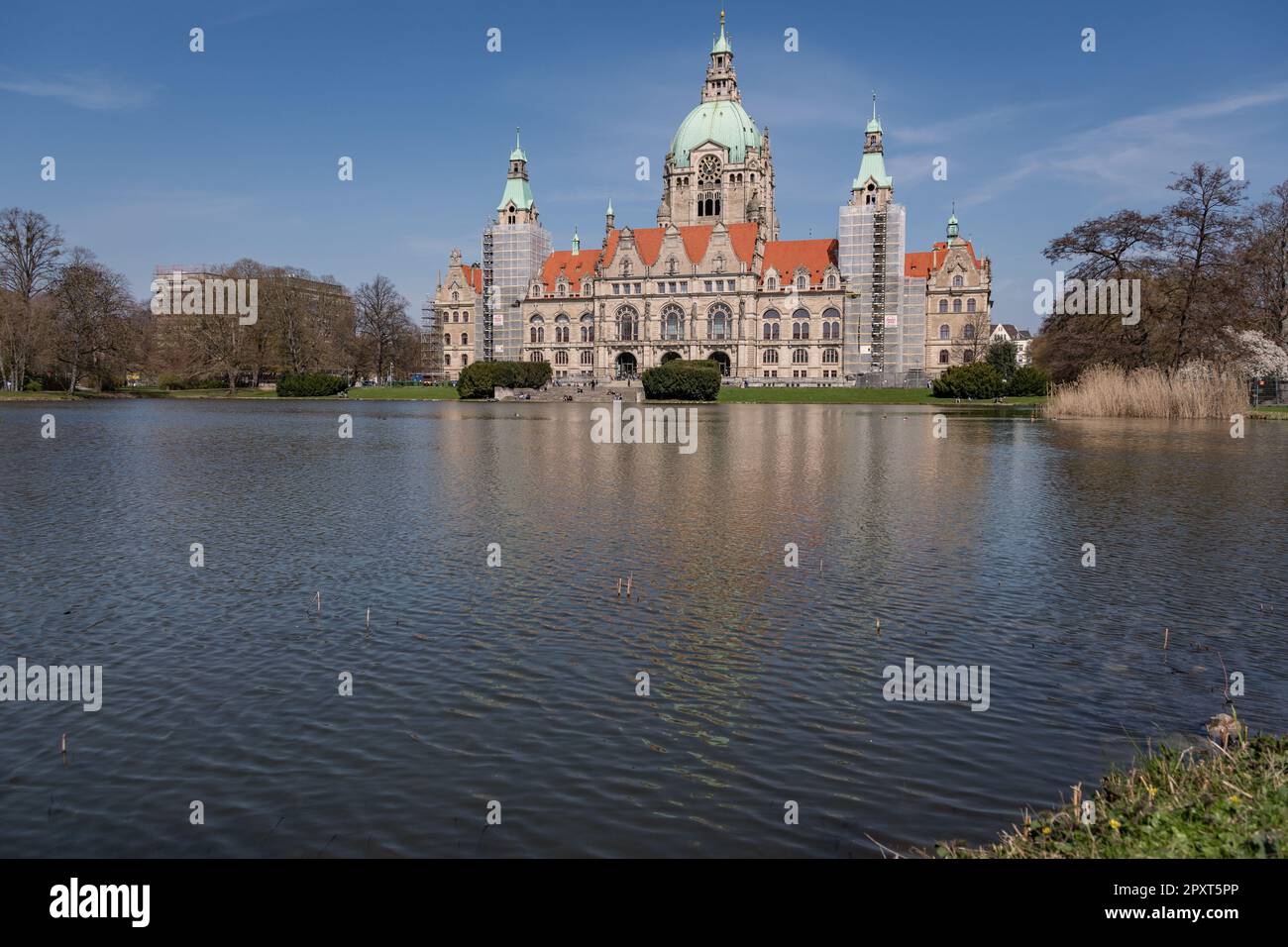 The new town hall in Hanover Stock Photo Alamy