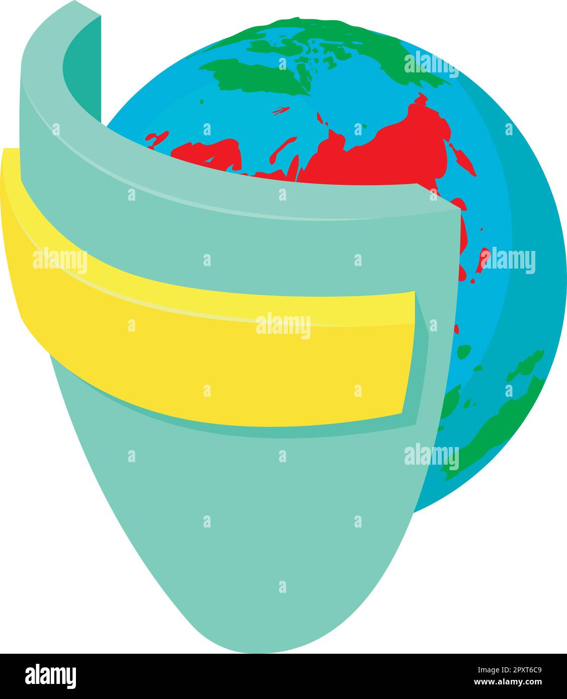 Spanish shield icon isometric vector. Metal spanish shield on planet ...