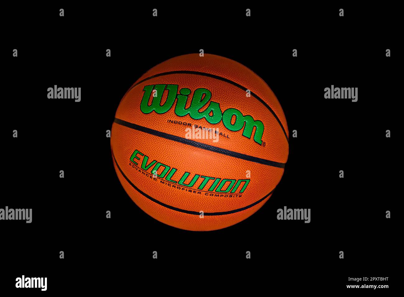 Lviv, Ukraine April 29, 2023 WILSON Evolution Indoor Game Basketball