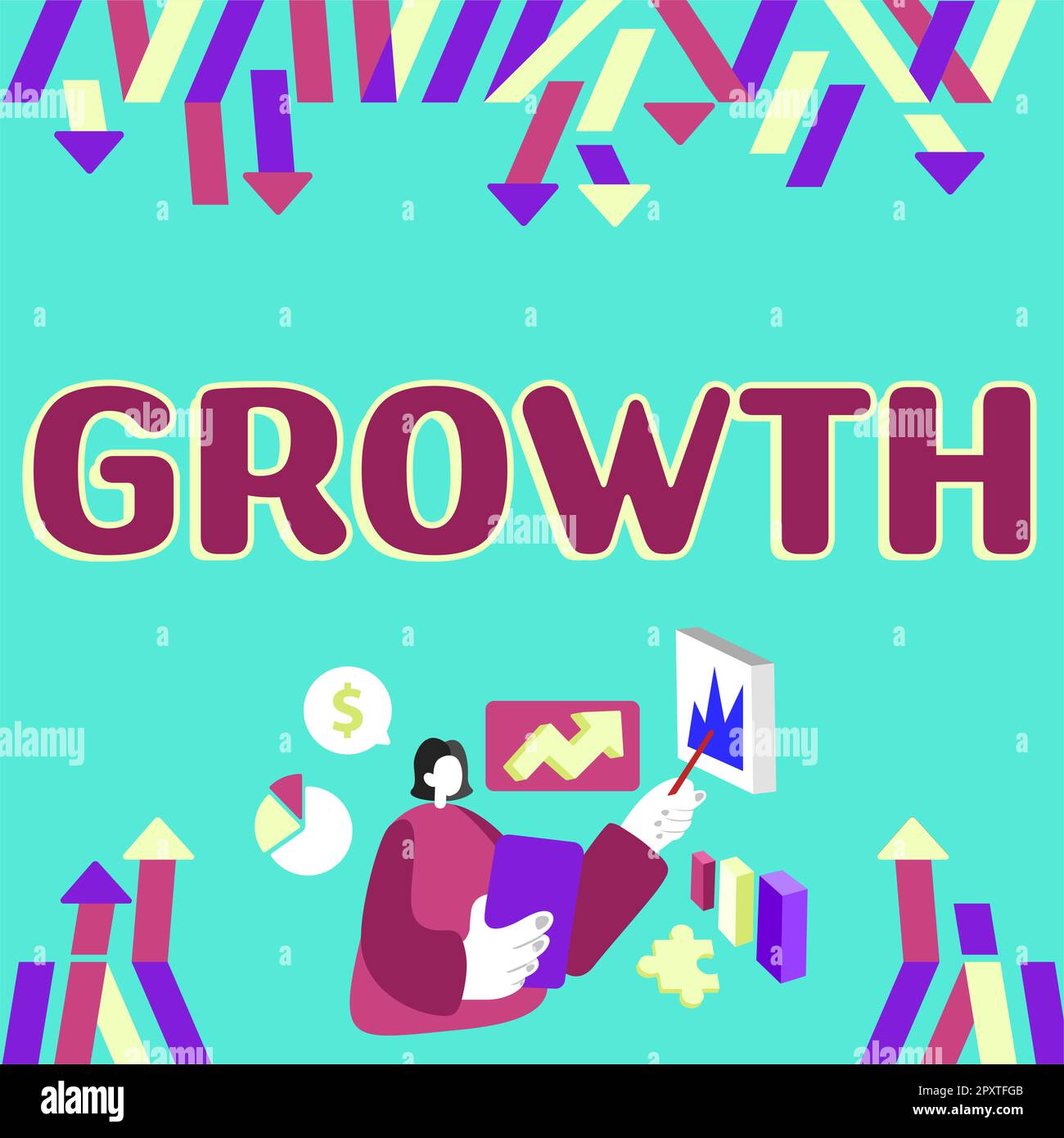 Sign displaying Growth, Business idea process of increasing in size or ...