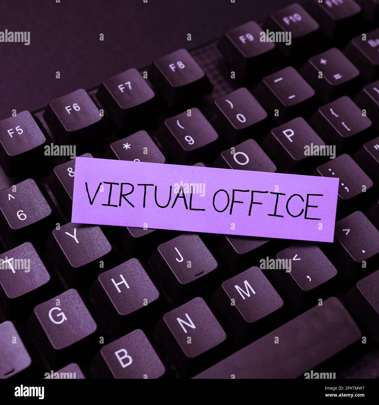Text showing inspiration Virtual Office, Business approach Mobile work ...