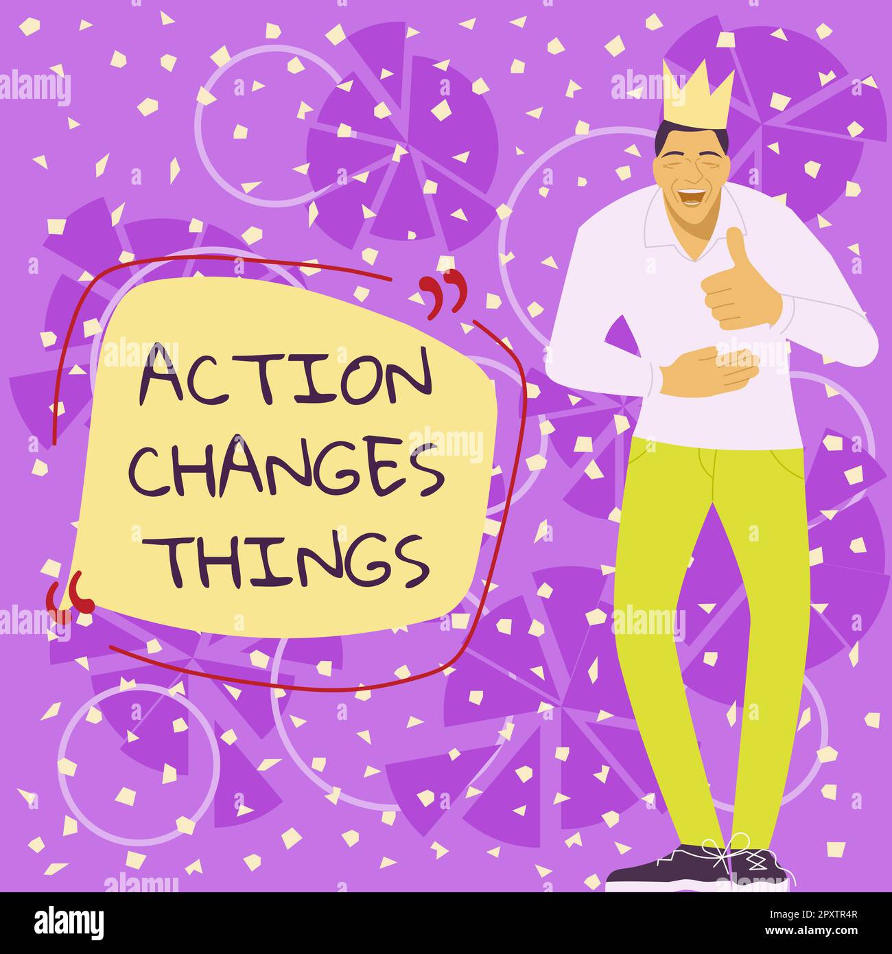 Text sign showing Action Changes Things, Word Written on doing ...