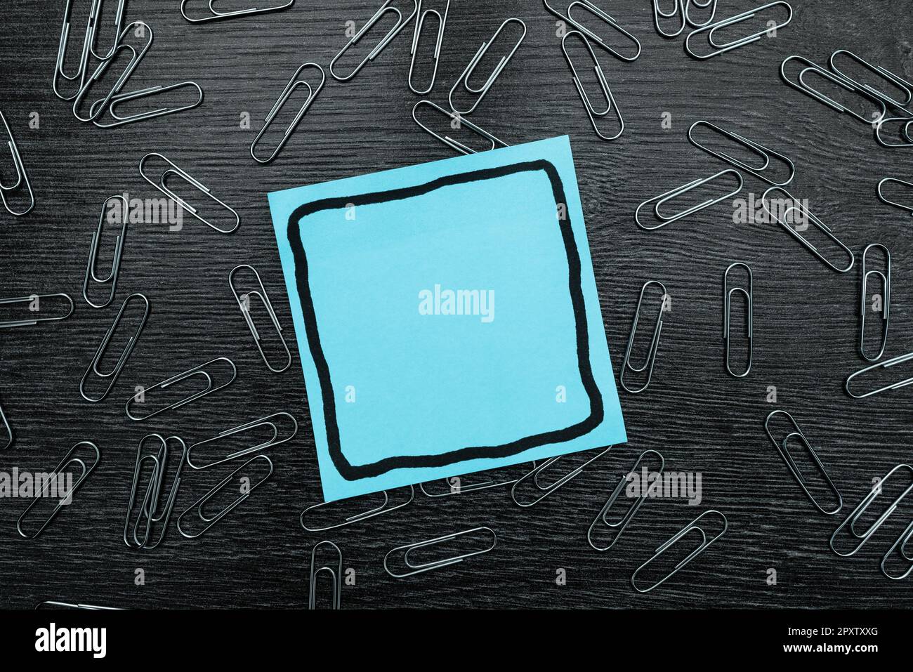 Paperclips Around Important Informations On Desk. Presented Recent Updates. Stock Photo